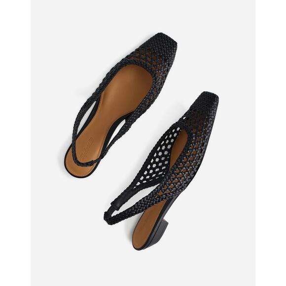 Madewell Shoes - Madewell Women's The Ophelia Slingback Flats Leather Upper True Black Size 7.5
